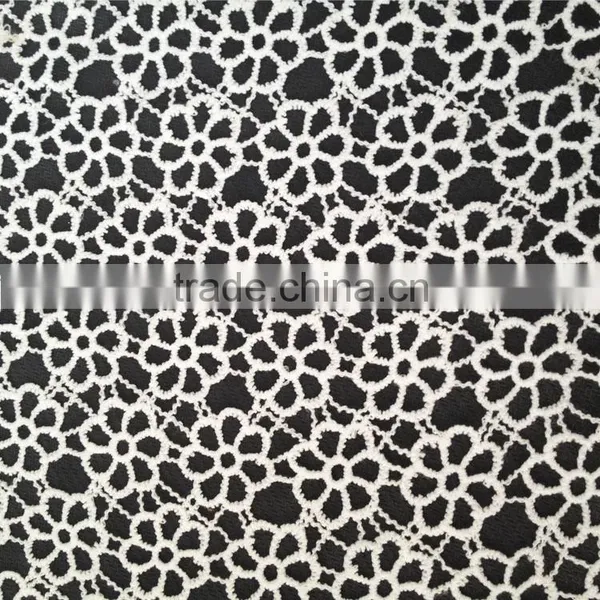 2016 Beautiful Lace Accessory Design 100% Polyester Lace Fabric With Flower Design photo-3