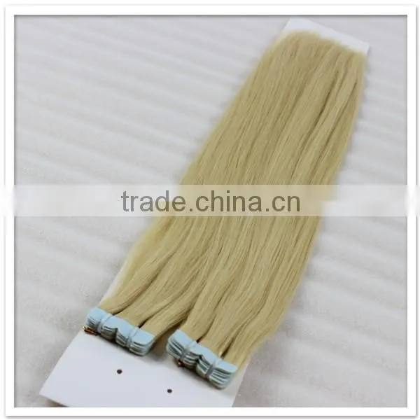 Light Golden Brown Hair Color Skin Weft Hair Extension Tape Hair photo-6