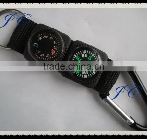 Colors Promotional Fashion Metal Carabiner Multitool With Compass photo-2