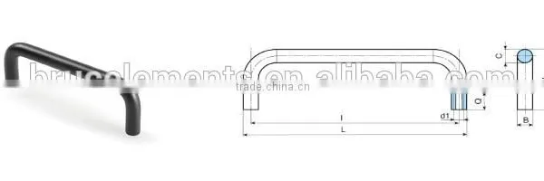 Aluminium Bridge Handle BE77.0001BLACK photo-3