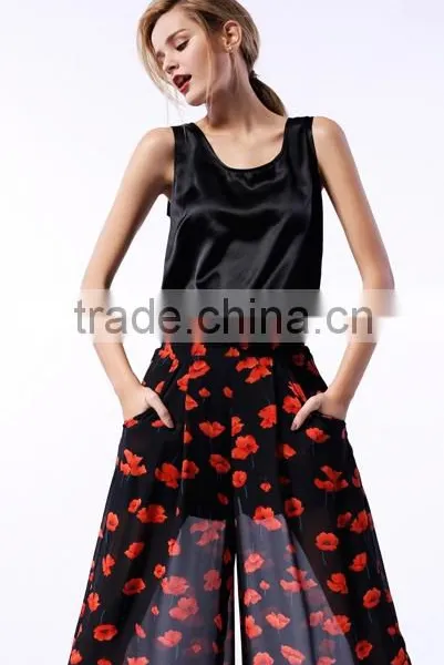2015 SS Arrival Top Quality Luxury Silk Loose Vest photo-2