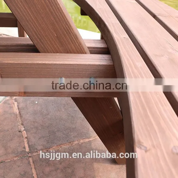 Outdoor Wooden Antique Picnic Table photo-3