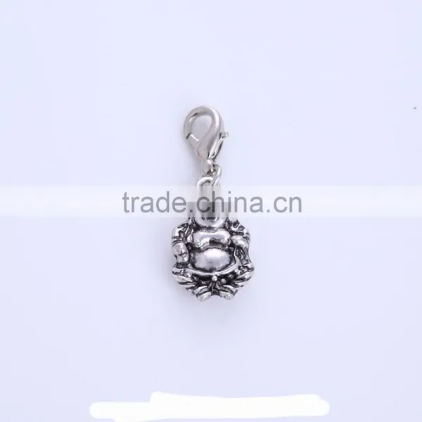 OEM Silver Plated Buddhism Jewelry Meditation Buddha Charms for Jewelry Making