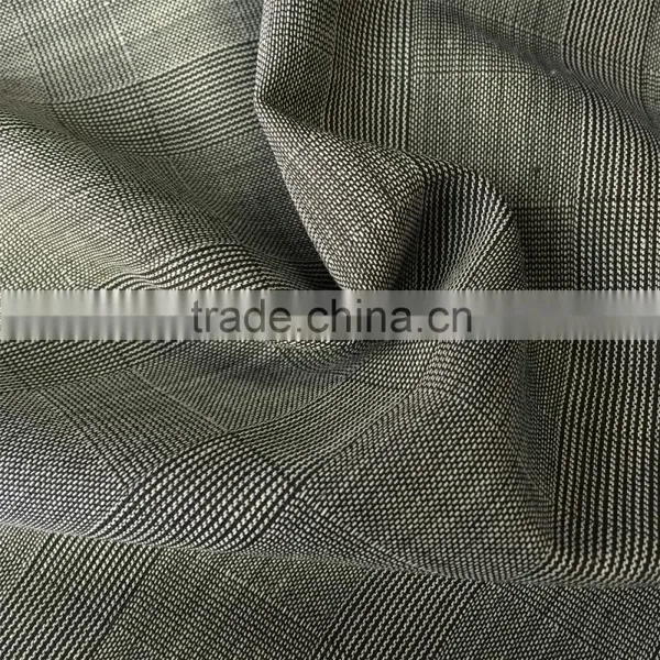 Italia Fashion Sharkskin and Check Designs Wool Fabric photo-4