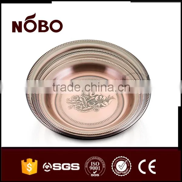 Copper Color Arabi Metal Serving Tray photo-3