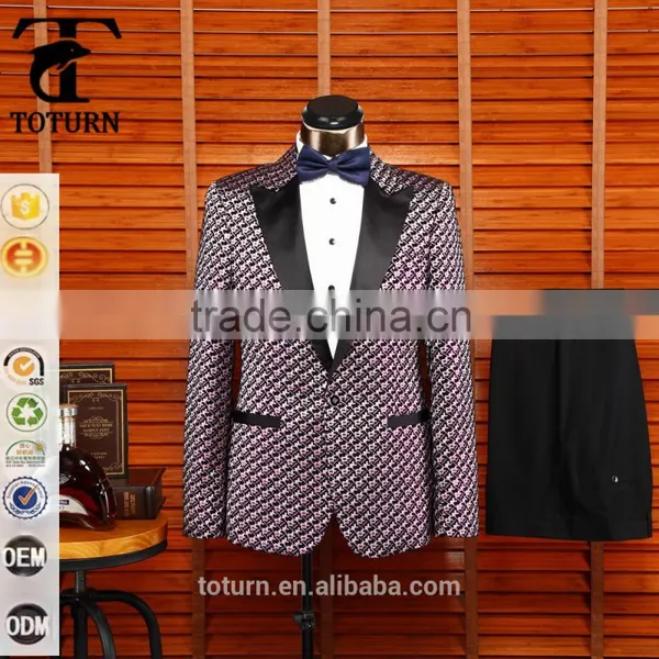 New Products 2016 High Quality Italian Style Wholesale Made to Measure Gem 2 Piece Man Suit Tuxedo With Pants