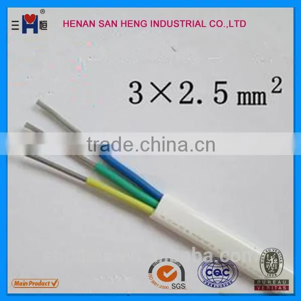 China Goods Wholesale PVC Flat Electric Twin and Earth Cable photo-5