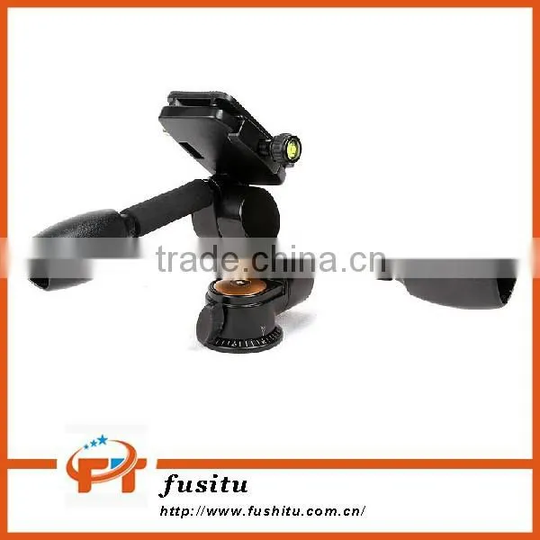 Aluminum Q80 3D Damping Tripod Head PTZ With Quick Release Plate photo-2