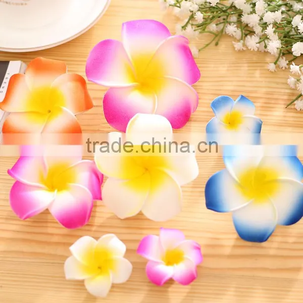 2015 Hot Sale Artificial Brooch Flower,Head Flower,Frangipani Hair Clip/Plumeria Hair Clip