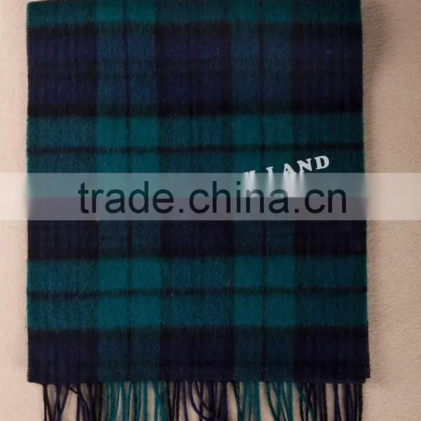 Wool Cashmere Scottish Tartan Scarf WCS14112216 photo-3