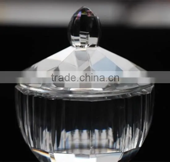 New Product Crystal Glass Sugar Bowl With Lid Table Decoration photo-3