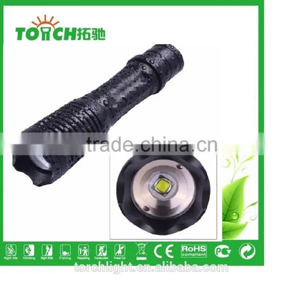 Self Defense With SOS Led Flashlight Strong Light Flashlight for 1*18650 Recharegable Battery Or 3*AAA for Outdoor Caming photo-5