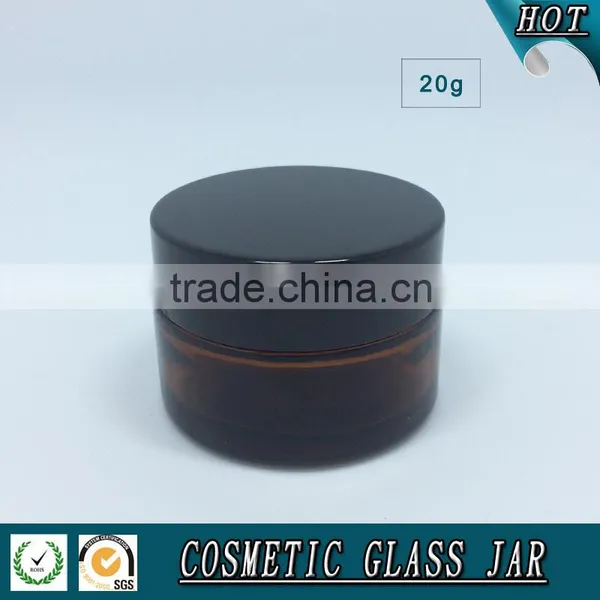 20ml Cosmetic Amber Glass Storage Jar photo-4