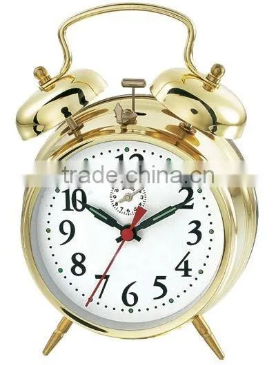 4.5 Inch Metal Case Mechanical Alarm Clock Movement, Desktop Clock photo-4
