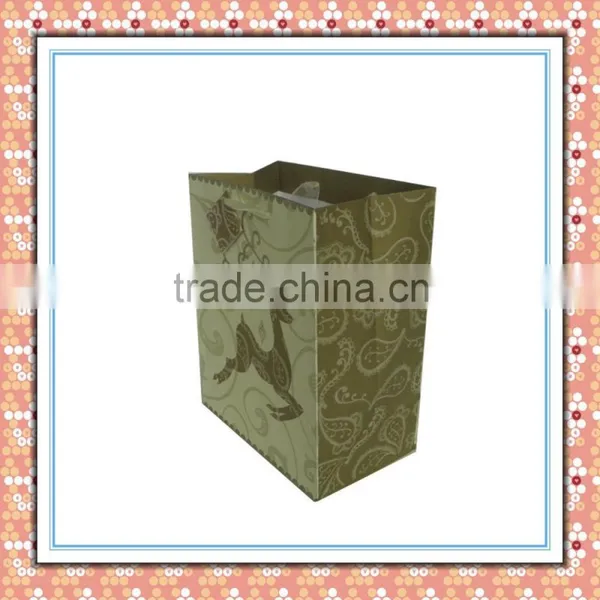 China Supplier Cute Two-side Folded Shopping Paper Bag