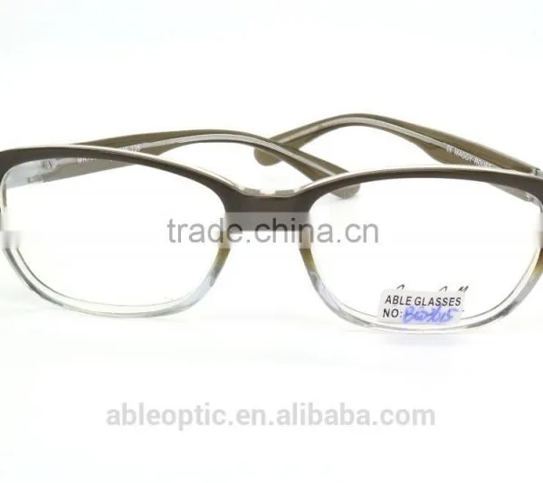 HOTSELLING Lucency Fade Color Fashion Design Acetate Hand Made Spectacles Optical Frames Eyewear Eyeglasses photo-4