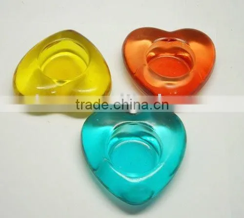 Spray Color Glass Candle Holder