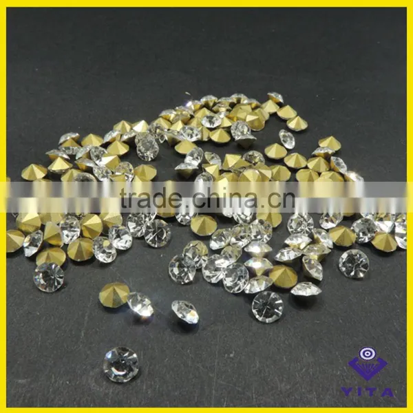 YiWu HOT Bling White Glass Crystal Rhinestones Point Back for Shoes Women photo-4