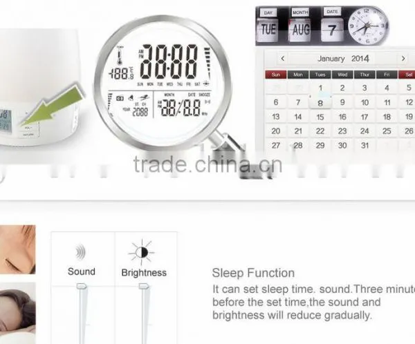 Led 6w Wake up Light Led Round Shape Led Night Lamp Light Music Led Night Lights photo-2