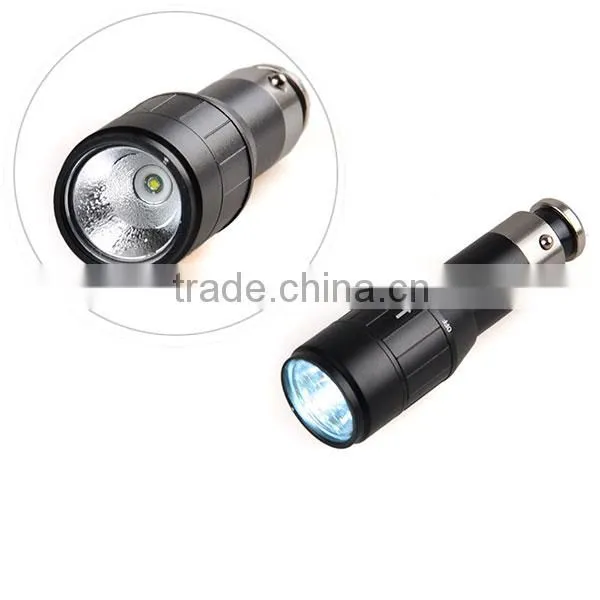 Custom Cigarette Lighter Rechargeable 12 Volt Super Bright Q5 LED Car Flashlight Quality Choice photo-3