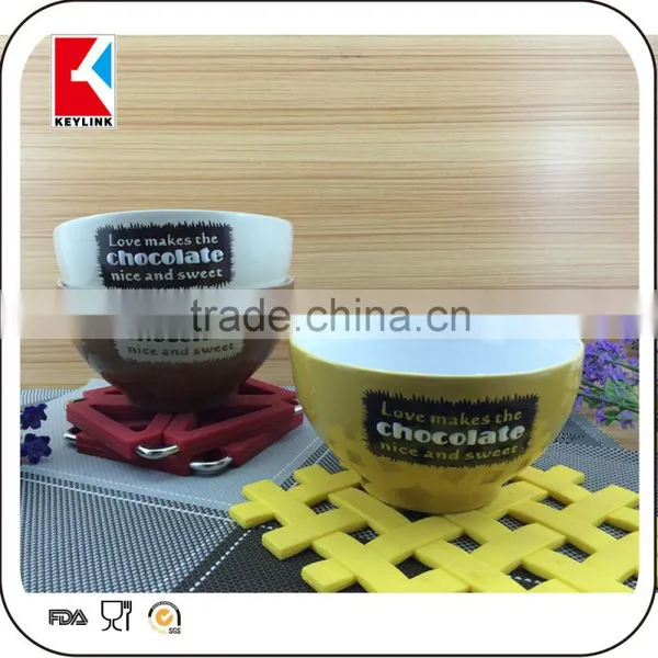 Wholesale Chocolate Bowl Stoneware Mug Custom Logo Printed Mini Ceramic Soup Bowl photo-5