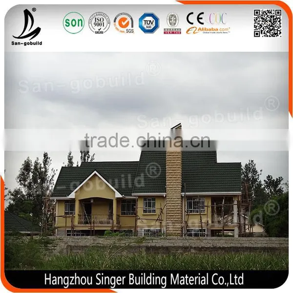 Long Span Durable Aluminum Zinc Roofing Sheet, Color Stone Coated Metal Roof Tile photo-6