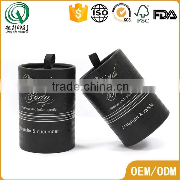 Special Black Custom Logo UV Printing Glossy Round Cardboard Box Wholesale photo-4