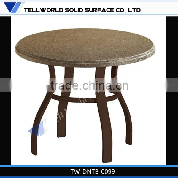 2016 Hot Sale 4 Seaters Table Resturant Resin High Gloss photo-4