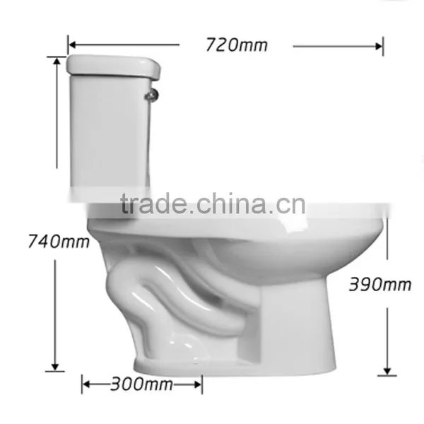 Two Piece Toilet White Toilet With Tank photo-2