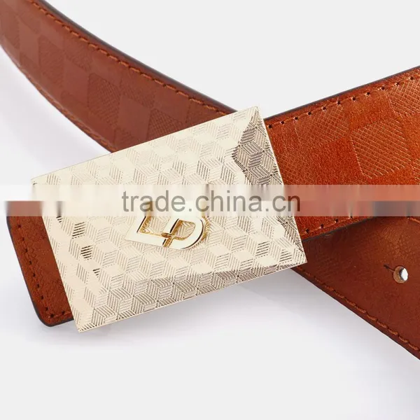 Cowhide Genuine Leather Belts Alloy Buckle Belt for Men photo-4