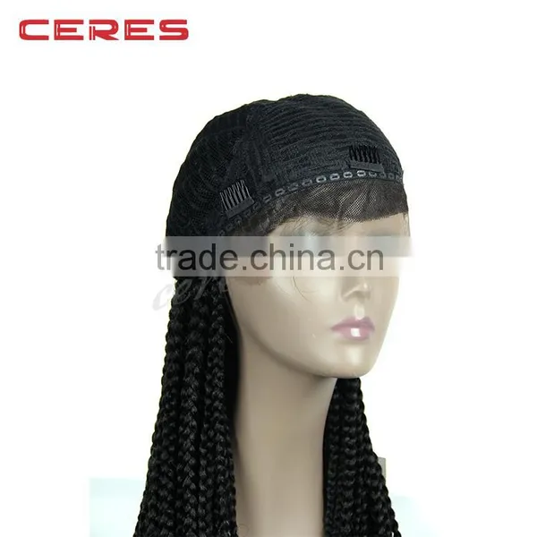 Cheap Synthetic Hair Lace Front Wig, Wet and Wavy Cheap Lace Front Wig, Box Braid Lace Wig for Black Women photo-6