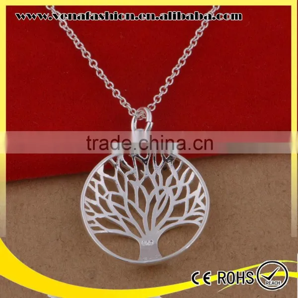 Plated 925 Silver Christmas Silver Tree of Life Pendant Necklace Quality Choice photo-3