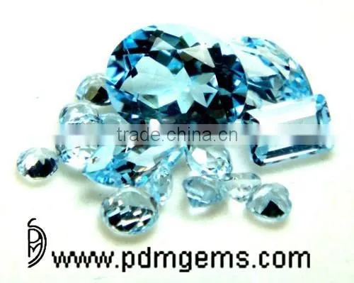 Sky Blue Topaz Semi Precious Gemstone Mix Shape Cut Faceted Lot For Necklaces From Wholesaler photo-2