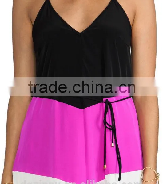 2015 Gowns Women Colour Block Gown Fashion Gown Design for Women Wear Long Gowns photo-2