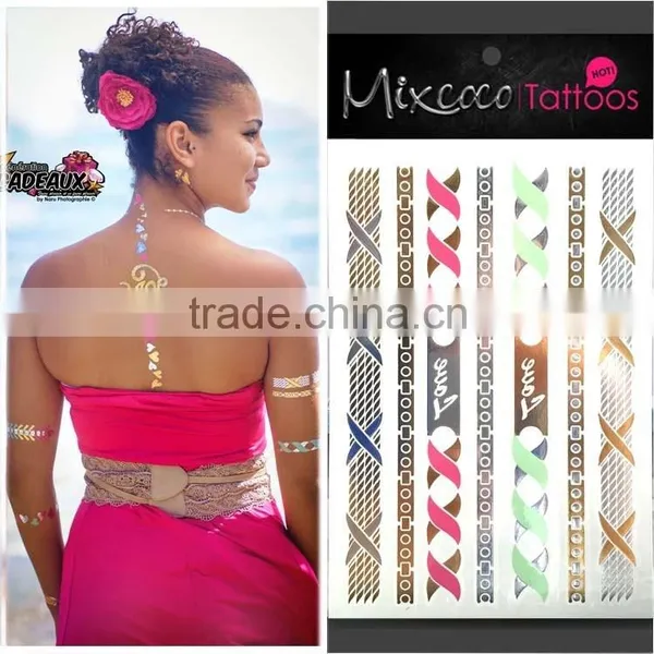 Black and White Tattoo Sticker , Waterproof Temporary Tattoo Supplier , OEM Tattoo Flash Sticker