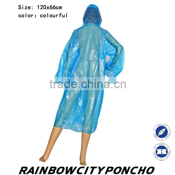 LDPE Raincoat With Customize Color Long Sleeve and Buttons photo-2