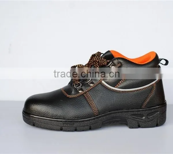 High Anckle Man Industrial Workmans Safety Shoes With Rubber Outsole