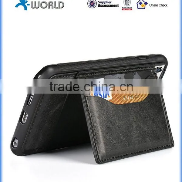 PU Leather Skin TPU Case for IPhone 6S/6 Plus With Card Slot and Stand photo-5