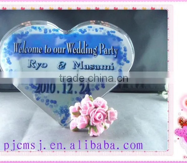 2015 Classical Wholesale Heart Shape Crystal With Customized Logo For Wedding Centerpieces photo-5
