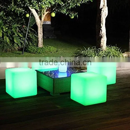 Rechargeable LED Light Cube Chair, Indoor & Outdoor Garden Party Pool Wedding Mood Colorful Lights With Remote Control photo-4