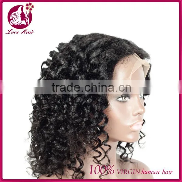 High Quanlity Lace Wig Human Hair Virgin Mongolian Lace Fabric Wholesale Human Jerry Curl Hair Wigs for Black Women photo-3