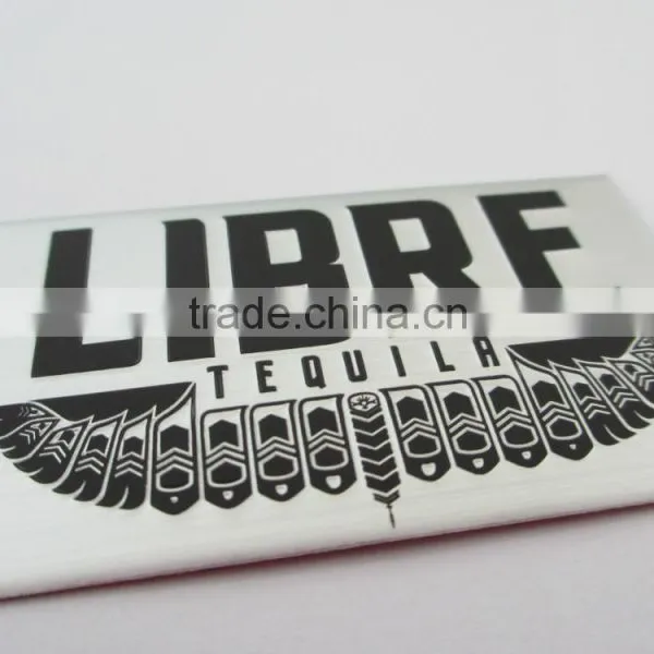 High Quality Spirit Bottle Label, First Class Tequila Bottle Nameplate, Aluminum Brushed Finish Label photo-4