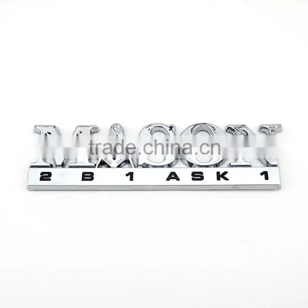 Chromed ABS Mason Letter Car Badges Emblems,custom Plastic Auto Logo Label Sticker photo-2