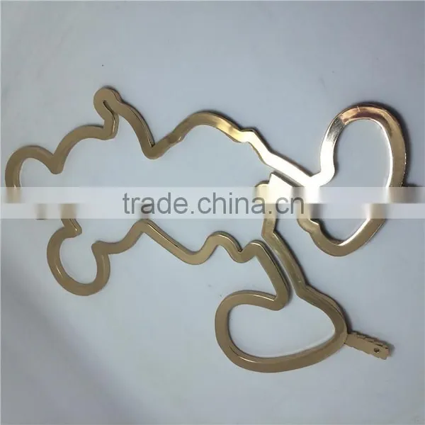 Mickey Mouse Logo in Gold Plating , Factory Direct Die Casting Mickey Design Metal Logo Cartoon Sign photo-2