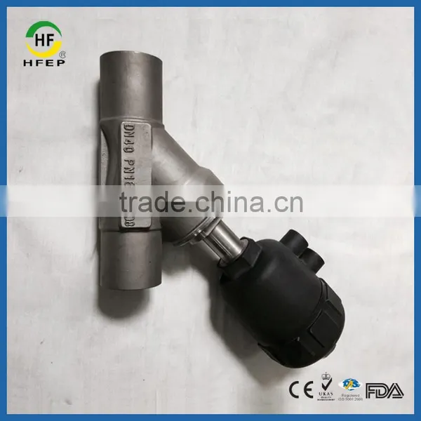 Single and Double Pneumatic Control Piston Actuator Angle Seat Valve photo-2