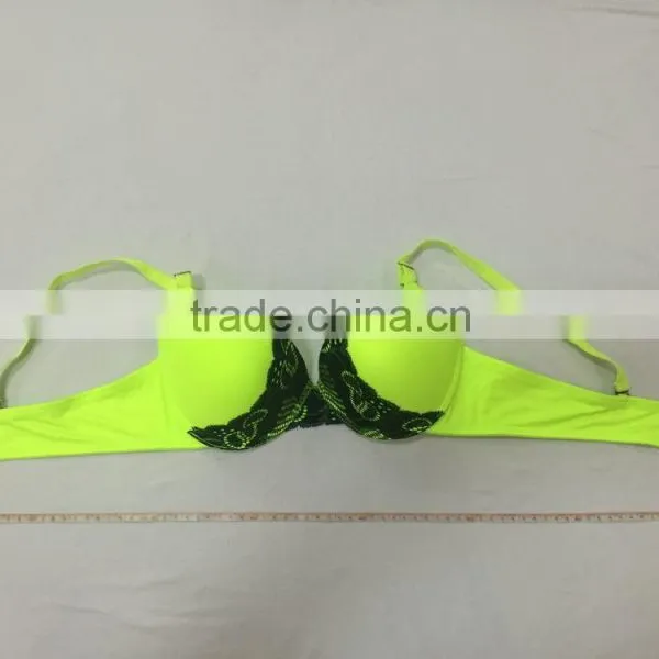 Factory Direct Sales Fashion Neon Color Push UP Molded Plunge Ladies Bra photo-4
