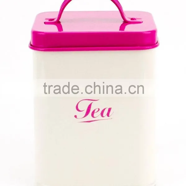 Cream Complete Set Metal Kitchen Canisters photo-4