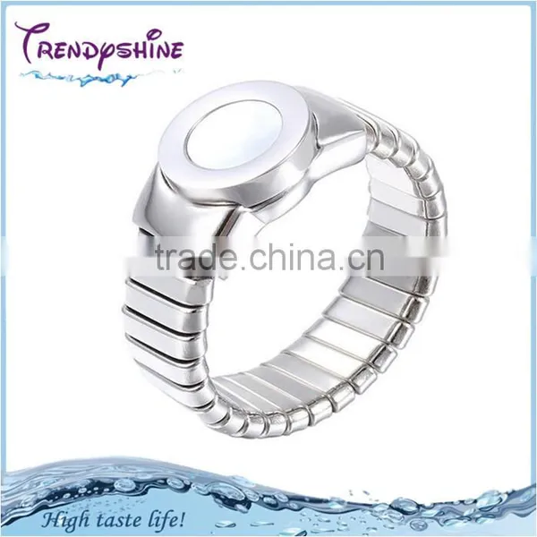 Fashion Manufacturer OEM Stainless Steel Silver Watch Ring