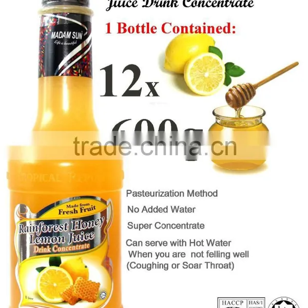 Honey Lemon Juice Drink Concentrate