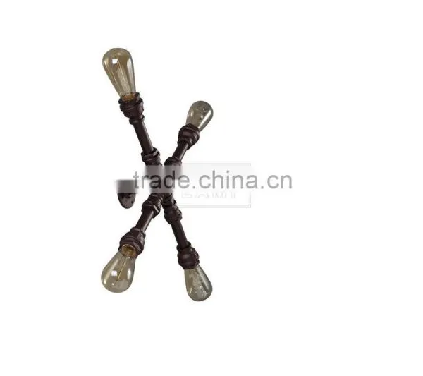 Industrial Metal Pipe Loft Wall Lamp Filament Wall Sconce Wall Mount photo-3